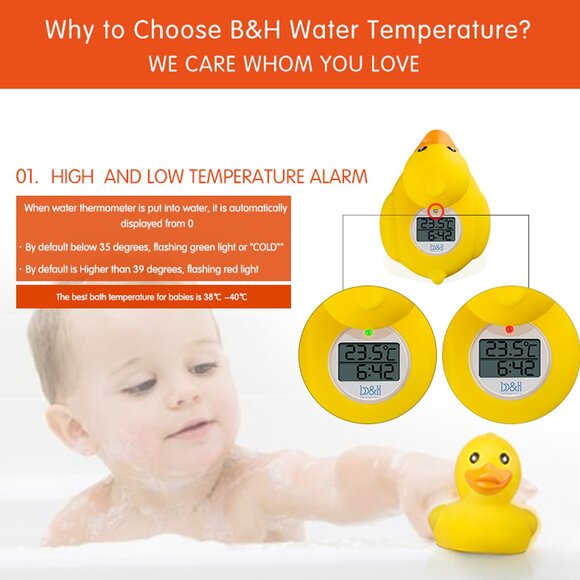 Baby Bath Thermometer Duck Floating Toy Water Temperature Safety Infant Tool - Picture 3 of 9